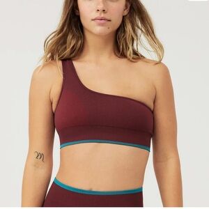 Outdoor Voices Seamless Rib One Shoulder Bra